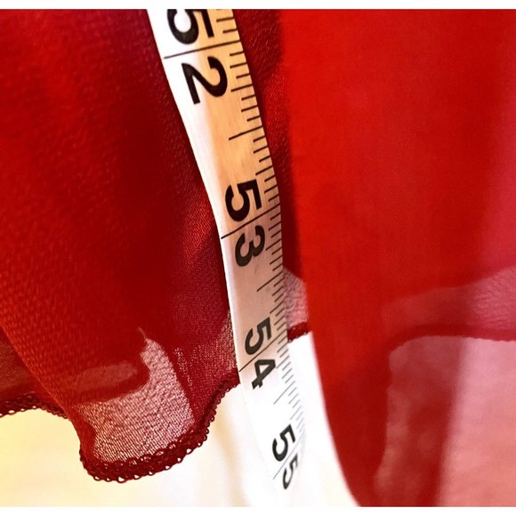 New Light Red Flowing Lace Full Length Dress See Measurements, Not Tag - Picture 6 of 8